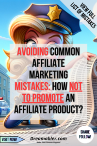 Common-Affiliate-Marketing-Mistakes-cartoon-officer-writing-long-ticket-Dreamabler-com