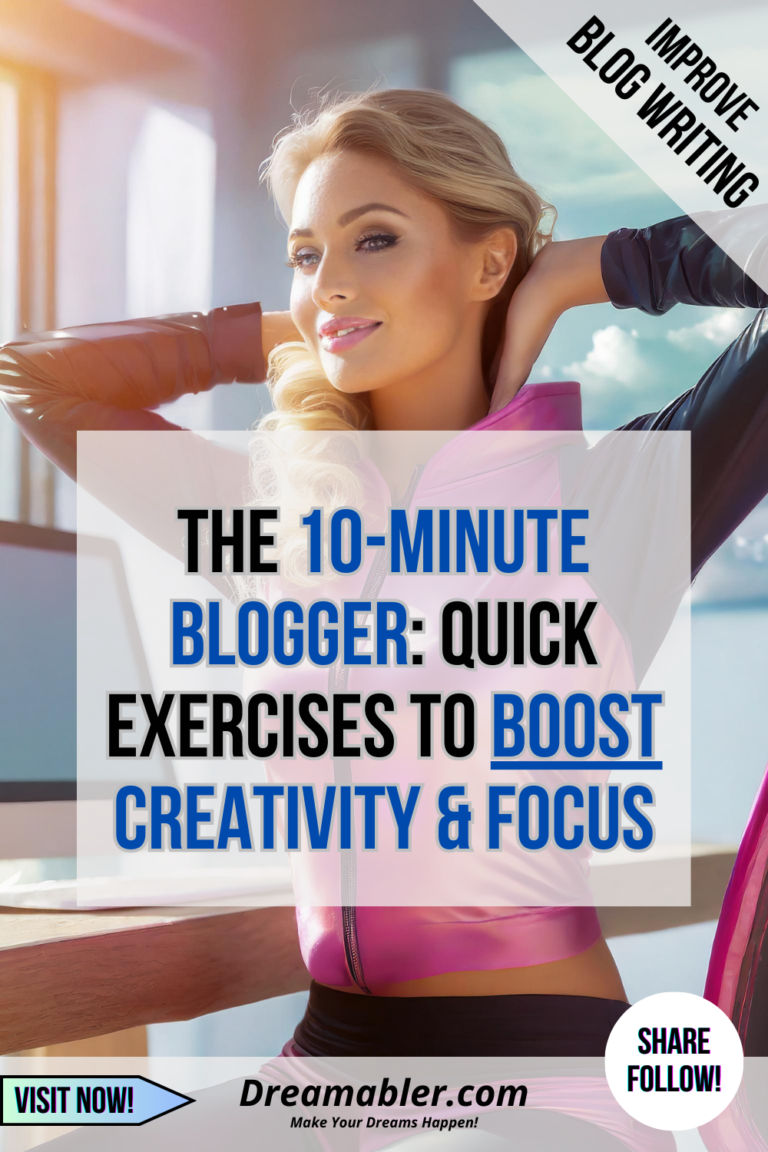 The 10-Minute Blogger Quick Exercises Boost Creativity Focus - Woman exercising at office