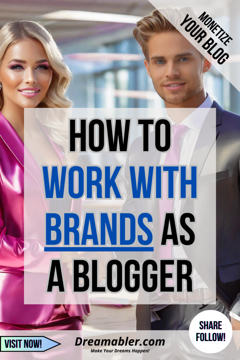 How to Work With Brands as a Blogger to Monetize Your Blog - woman shaking hands with business man at office image