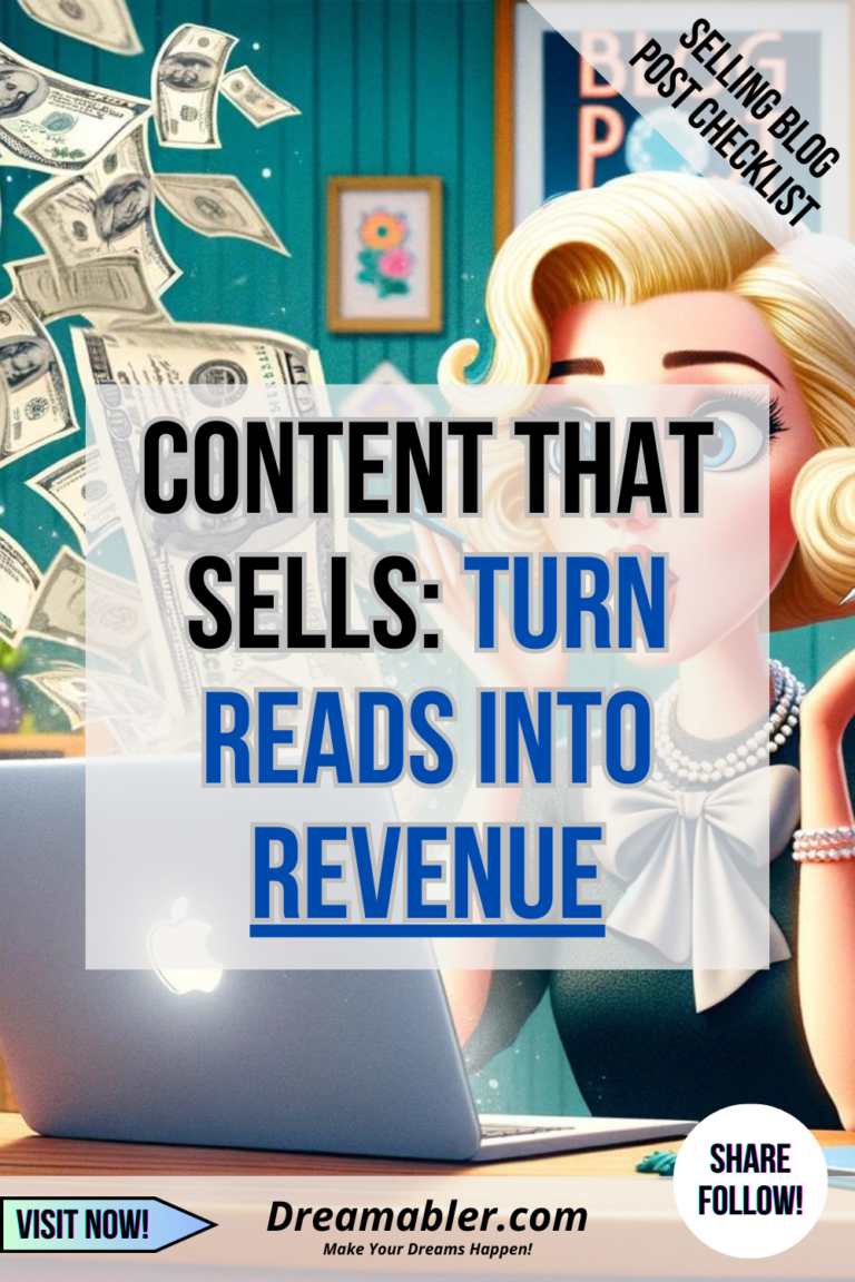 Content That Sells: Turn Reads Into Revenue - Blond Woman Character Front Of Laptop